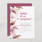 サプライズ·バースデー·パーティー紫水彩葉ズ インビテーションポストカード (正面/裏面)