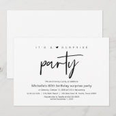 サプライズ・バースデー・パーティー・お祝い招待 招待状 (正面/裏面)