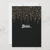 サプライズ バースデー パーティー 女性 男性 ブラック ゴールド 招待状 (裏面)