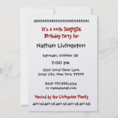 サプライズ·バースデー·パーティーZip Your Lipテンプレート 招待状 (裏面)