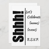 ***サプライズ*****パーティの招待状用お祝い 招待状 (正面/裏面)