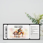 サプライズ ピアノレッスン ギフト券 招待状 (スタンド正面)