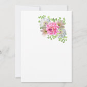 サプライズ ピンク ゴールド バースデー ディナー 招待状 (裏面)