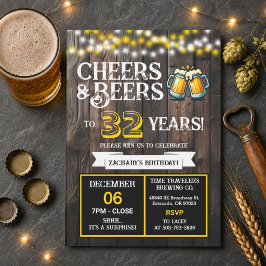 サプライズ・ブルワリーが32周年を祝う Cheers + Beers 招待状