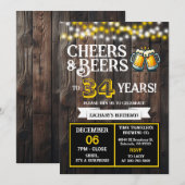 サプライズ・ブルワリーが34周年を祝う Cheers + Beers 招待状 (正面/裏面)