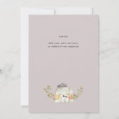 サプライズ ベビーシャワー 男の子 象 秋 かぼちゃ 招待状 (裏面)