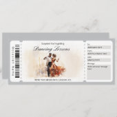 サプライズ ボールルーム ダンシング レッスン ギフト証明書 招待状 (正面/裏面)