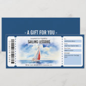サプライズ ヨット レッスン ギフト券 招待状 (正面/裏面)