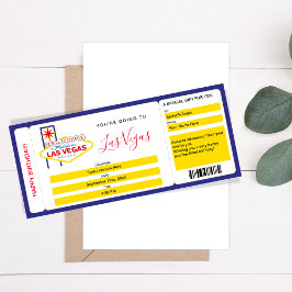 サプライズ ラスベガス 週末 航空券 招待状