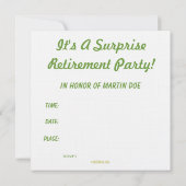 サプライズ·リタイアメント·パーティーモダン招待状 招待状 (裏面)