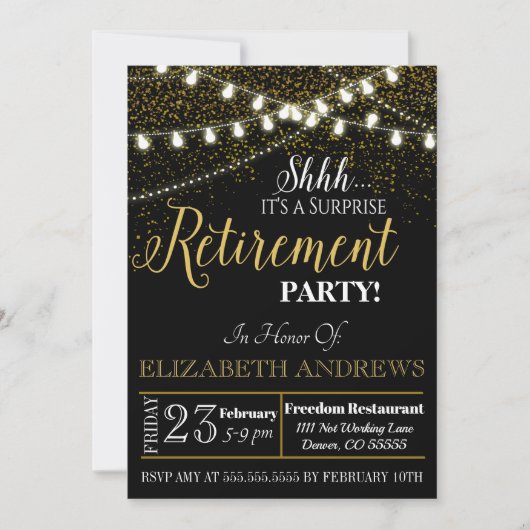 サプライズ·リタイアメント·招待状-ナース、先生 招待状 (正面)