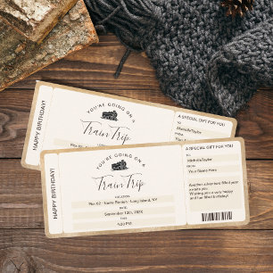 サプライズ 乗車券 チケット 列車 旅行 招待状