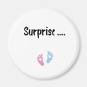 サプライズ,妊娠発表,赤ちゃん公開ギフト マグネット (正面)