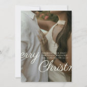 サプライズ 婚約しました クリスマスフォト シーズンカード (正面)