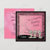 サプライズ！子供の誕生日パーティーキッテンズ 招待状 (正面/裏面)