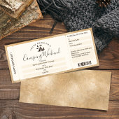 サプライズ 搭乗券 キャンプ 週末 招待状