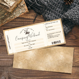 サプライズ 搭乗券 キャンプ 週末 招待状