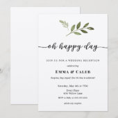 サプライズ！私たち式は二人だけで挙げました！結婚披露宴のご案内 招待状 (正面/裏面)