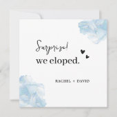 サプライズ!私たち、こっそり結婚しました! 結婚式場内のみんなを驚かせよう 招待状 (正面)