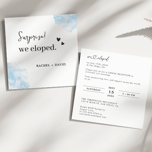 サプライズ！私たち、こっそり結婚しました 結婚発表パーティー 招待状