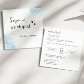 サプライズ！私たち、結婚しました！　結婚式場内案内・パーティーのお知らせ 招待状