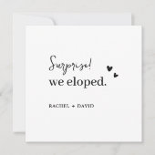 サプライズ！私たち、結婚しました！　結婚式場内案内・パーティ 招待状 (正面)