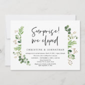 サプライズ！私たち、結婚式を挙げちゃいました！　結婚式　駆け落ち　パーティー 招待状 (正面)