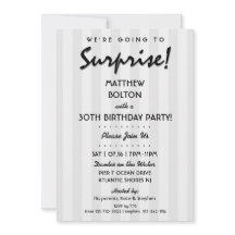 サプライズ！30thまたは任意の誕生日パーティーの招待