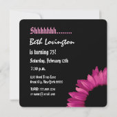 サプライズ 75歳の誕生日パーティー ヒマワリ A10C 招待状 (裏面)