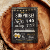 サプライズ Cheers and Beers 40歳の誕生日招待状 招待状