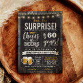 サプライズ Cheers and Beers 60歳の誕生日招待状 招待状