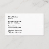 サプライ航海のサービスクラスデザイン 名刺 (裏面)