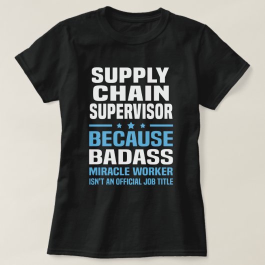 サプライ・チェーン管理者 Tシャツ (デザイン正面)
