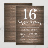 サプラ素朴イズ16誕生日招待状 招待状 (正面/裏面)