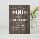 サプラ素朴イズ60番目の誕生日招待状 招待状 (スタンド正面)