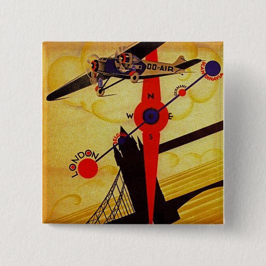 サベナアールデココンパス 缶バッジ (正面)