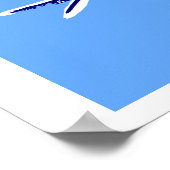 サベナ航空レトロベクトルアート ポスター (角)