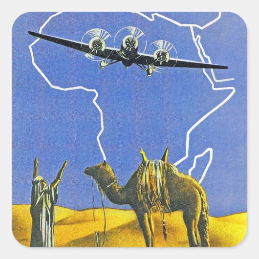 サベナ～ベルギーコンゴ スクエアシール (正面)