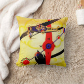 サベナ・ベルギー航空のアールデコのコンパス クッション (ブランケット)