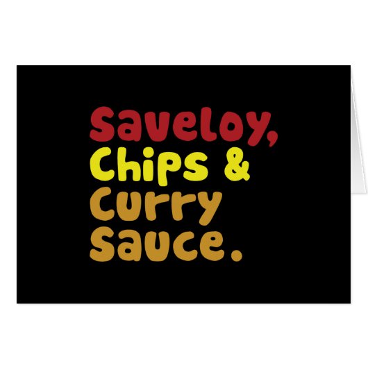 サベリー、チップス、カレーソース。 (正面横)