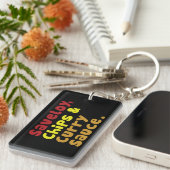 サベリー、チップス、カレーソース。 キーホルダー (正面右)