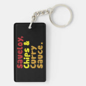 サベリー、チップス、カレーソース。 キーホルダー (裏面)