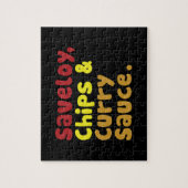 サベリー、チップス、カレーソース。 ジグソーパズル (縦)