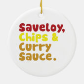 サベリー、チップス、カレーソース。 セラミックオーナメント (裏面)