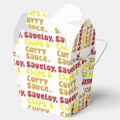 サベリー、チップス、カレーソース。 フェイバーボックス (オープン)