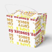 サベリー、チップス、カレーソース。 フェイバーボックス (裏面サイド)