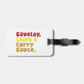 サベリー、チップス、カレーソース。 ラゲッジタグ (裏面横)