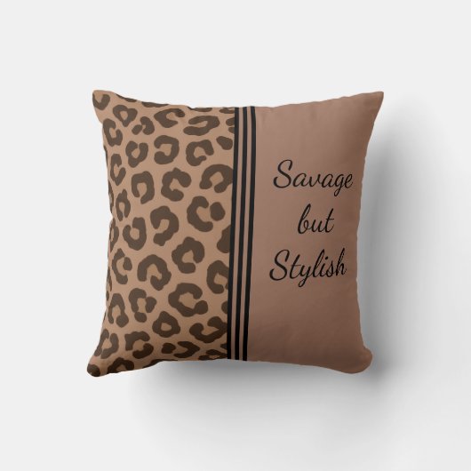 サベージがスタイリッシュヒョウ印刷装飾用クッション クッション (裏面)