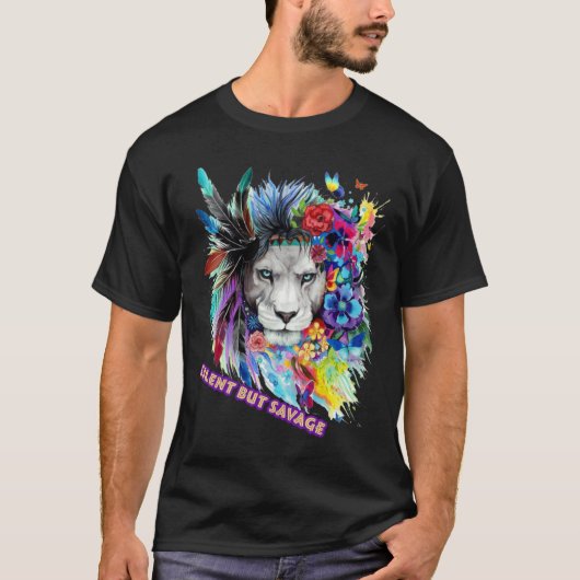 サベージライオンステッカー Tシャツ (正面)