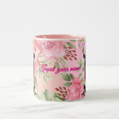 サベージ母マグカップ – Badass Glam母のギフトとフローラ ツートーンマグカップ (中央)